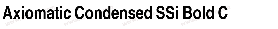 Axiomatic Condensed SSi Bold Condensed字体转换